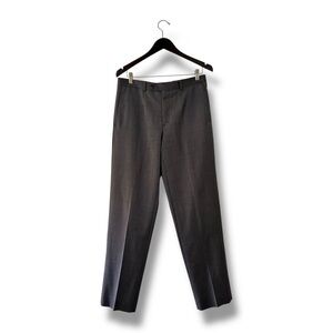 Hickey Freeman Men’s Gray 100% Wool Business Casual Office Pants Size Waist 32